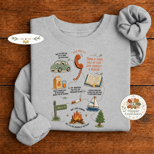 Embroidered Camping Life Sweatshirt, Camp Life Crewneck