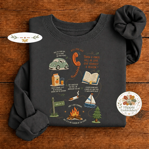 Embroidered Camping Life Sweatshirt, Camp Life Crewneck