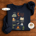 Embroidered Camping Life Sweatshirt, Camp Life Crewneck