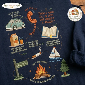 Embroidered Camping Life Sweatshirt, Camp Life Crewneck