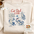 Embroidered Cat Dad Club Shirt, Playful Kittens Gift Crewneck