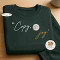 Embroidered Copy Moon Joy Sweatshirt, NASA Artemis II Mission Crewneck, Celestial Moon Phase Pullover, Astronomy Lover Gift - 0372