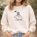 Embroidered Cowboy Cat Riding Capybara Sweatshirt, Western Shirt