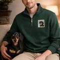 Embroidered Custom Pet Stamp Quarter Zip, Personalized Pet Shirt