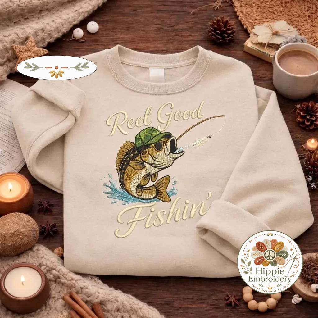 Embroidered Dad Fishing Legend Sweatshirt, Funny Dad Crewneck