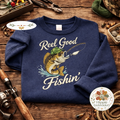 Embroidered Dad Fishing Legend Sweatshirt, Funny Dad Crewneck