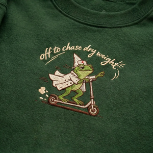 Embroidered Dialysis Frog Sweatshirt, Nurse Dry Weight Top
