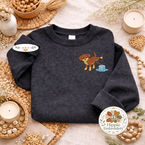 Embroidered Dog Peeing Ice Sweatshirt, Anti ICE Protest Top