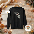 Embroidered Happy Easter Sweatshirt, Waving Bunny Spring Top