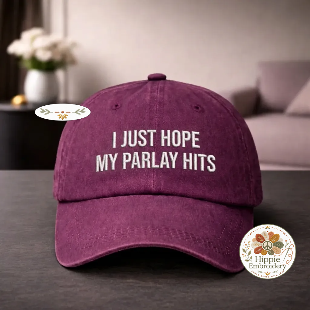 Embroidered I Hope My Parlay Hits Hat, Funny Sports Cap