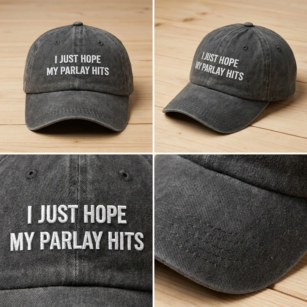 Embroidered I Hope My Parlay Hits Hat, Funny Sports Cap