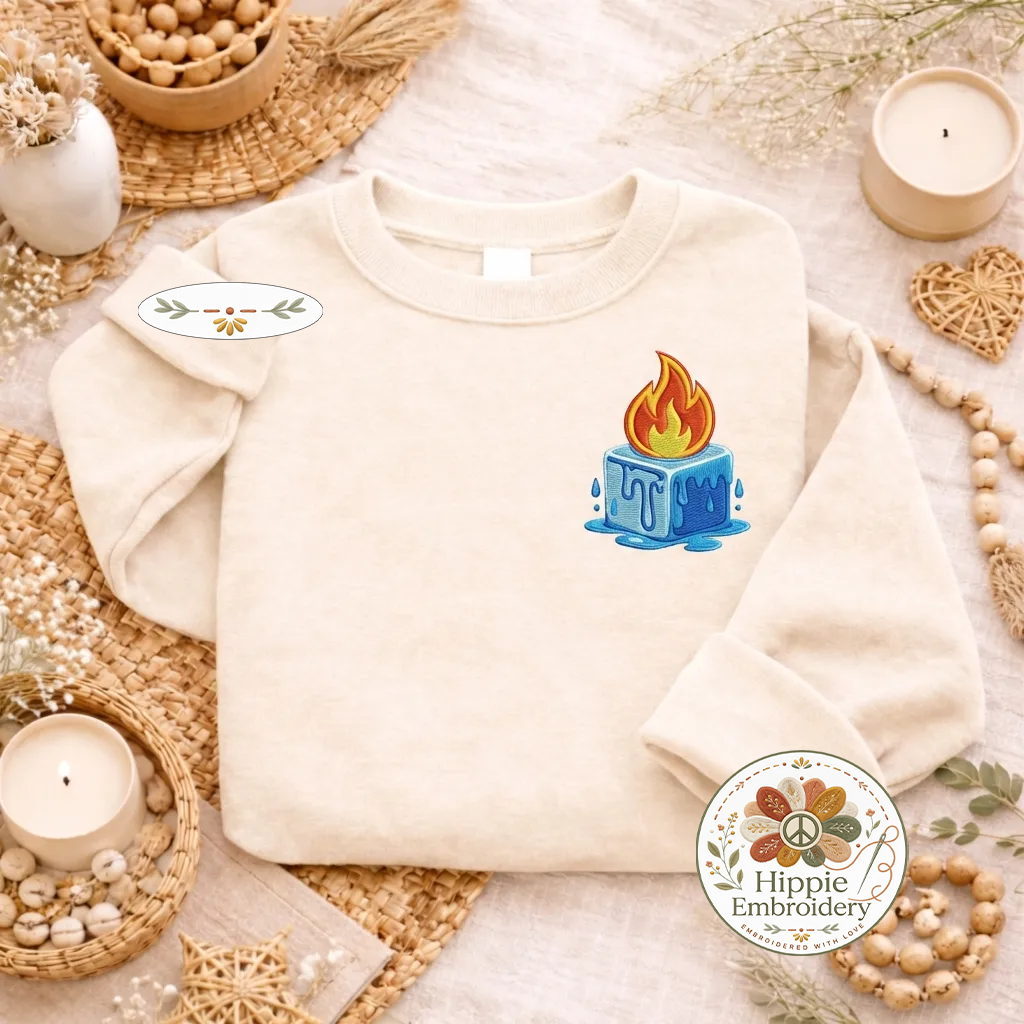 Embroidered Ice Melting Sweatshirt, Anti ICE Protest Top
