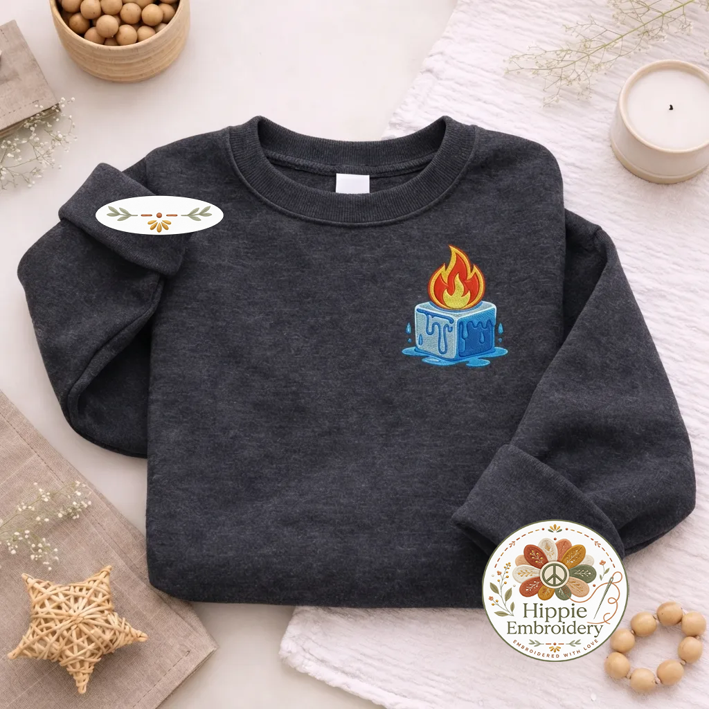 Embroidered Ice Melting Sweatshirt, Anti ICE Protest Top