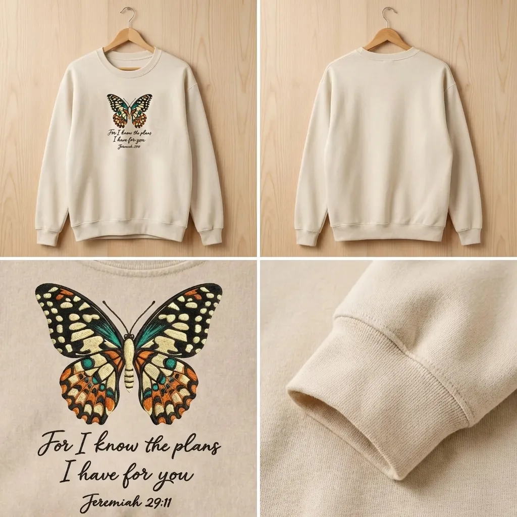 Embroidered Jeremiah 2911 Sweatshirt, Christian Faith Crewneck
