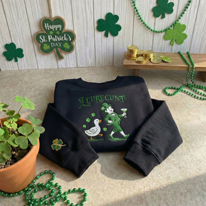Embroidered Leprechaun Sweatshirt, Goose St Patricks Top