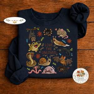 Embroidered Love The Unloved Weird Bug Sweatshirt, Biology Crew