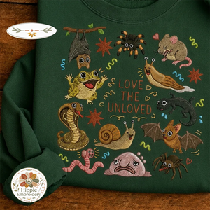 Embroidered Love The Unloved Weird Bug Sweatshirt, Biology Crew