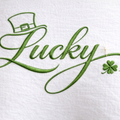 Embroidered Lucky Sweatshirt, St Patricks Day Shamrock