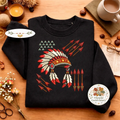 Embroidered Native Headdress Sweatshirt, Indigenous Pride Shirt