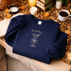 Embroidered No Ice Martini Sweatshirt, Anti ICE Protest Top