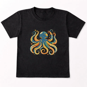 Embroidered Octopus Sweatshirt, Floral Ocean Crewneck, Scuba Gift