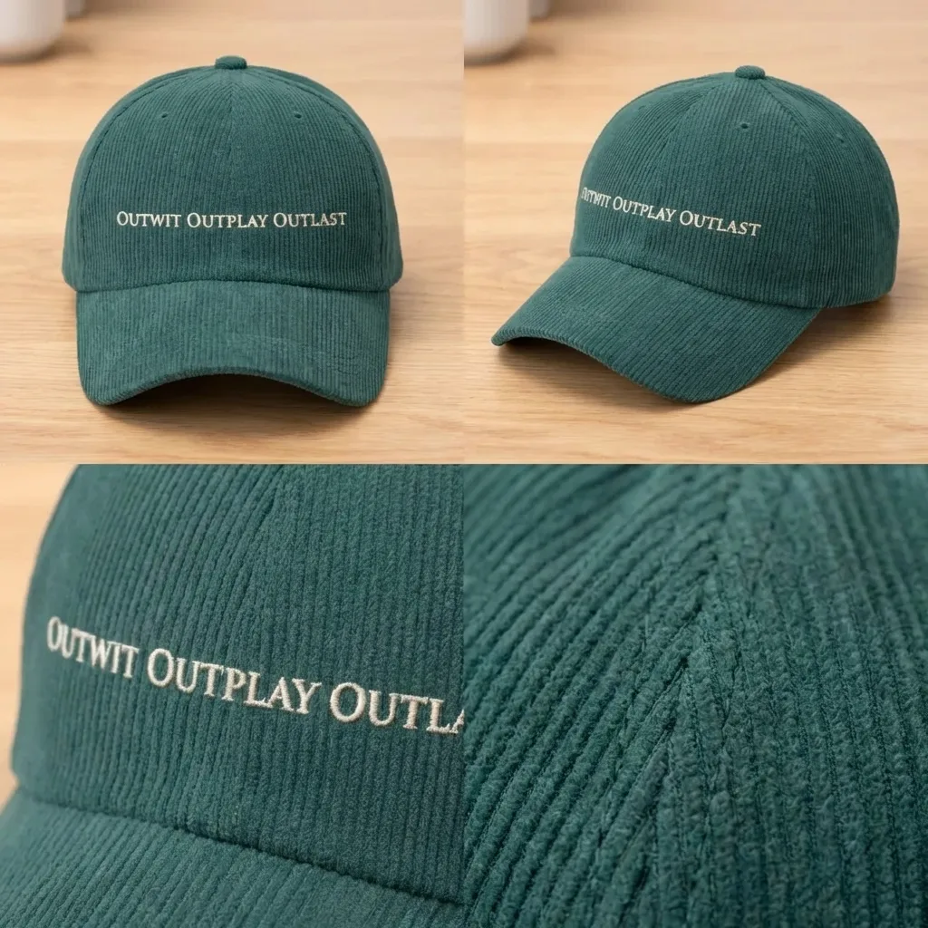 Embroidered Outwit Outplay Outlast Hat, Reality TV Cap