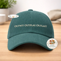 Embroidered Outwit Outplay Outlast Hat, Reality TV Cap