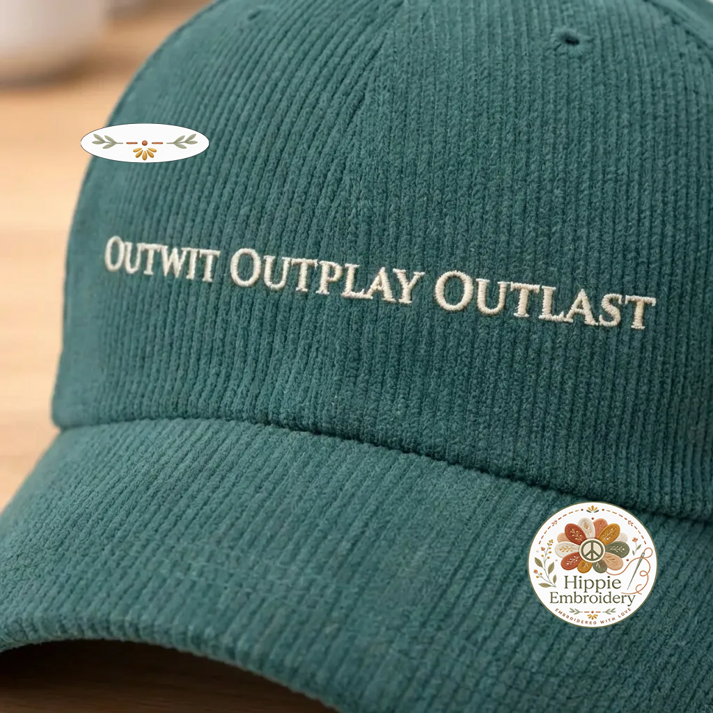Embroidered Outwit Outplay Outlast Hat, Reality TV Cap
