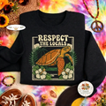 Embroidered Respect the Locals Sweatshirt, Save Turtles Shirt