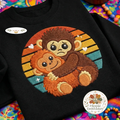 Embroidered Stay Kind Baby Monkey Sweatshirt, Animal Lover Top
