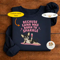 Embroidered Sparkle Dog Name Sweatshirt, Sassy Puppy Mom Crew
