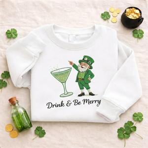 Embroidered St Patricks Day Sweatshirt, Irish Girl Top