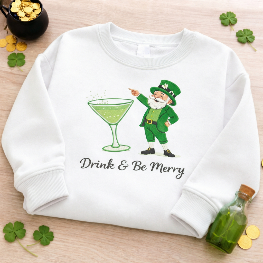 Embroidered St Patricks Day Sweatshirt, Irish Girl Top