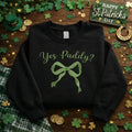 Embroidered St Patricks Day Sweatshirt, Lucky Clover Top