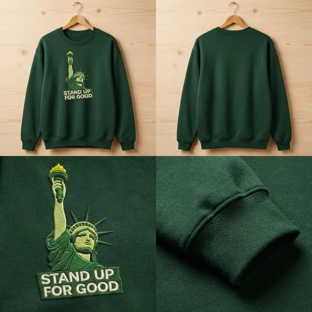 Embroidered Stand Up For Good Sweatshirt, Civil Rights Top