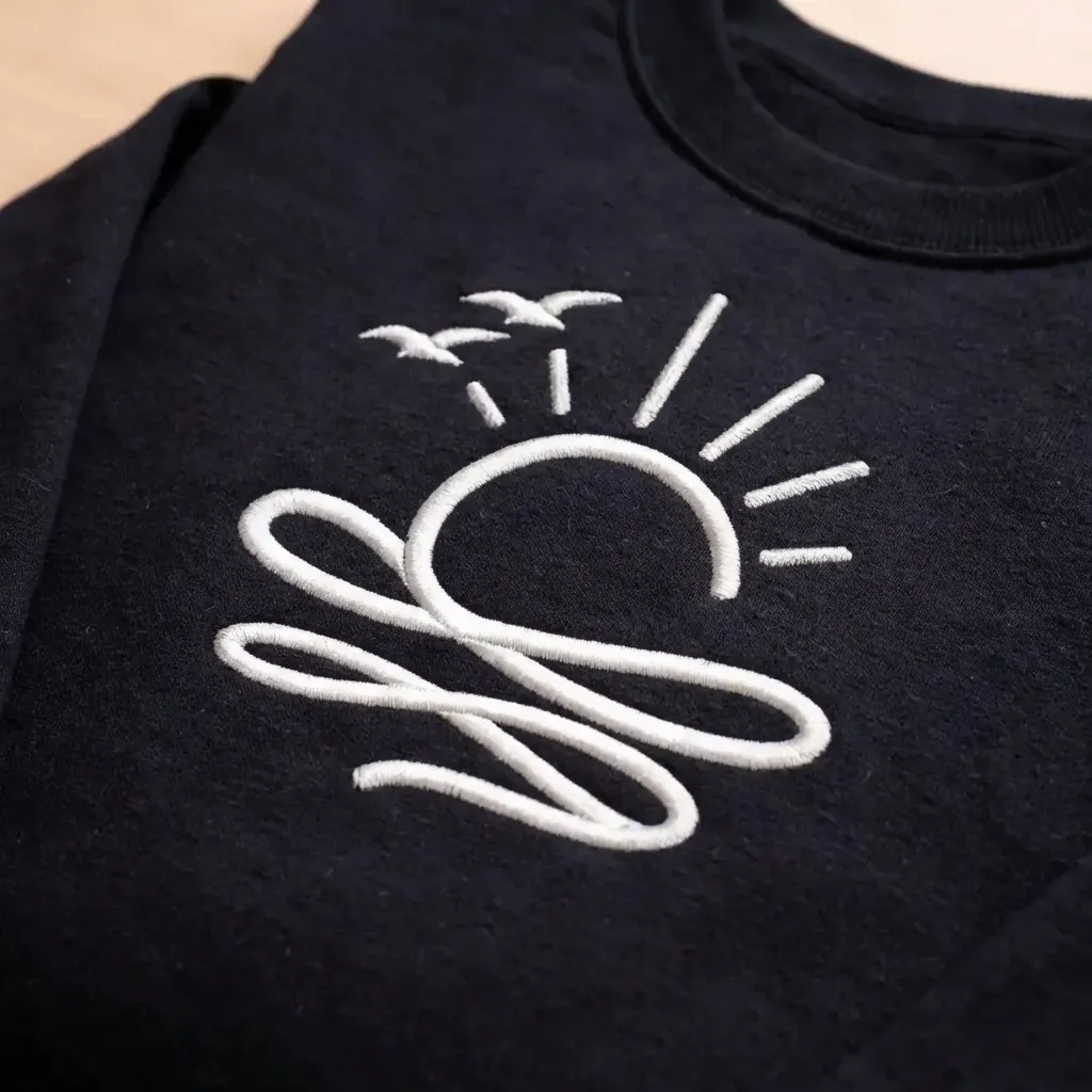Embroidered Sun Ocean Sweatshirt, Boho Summer Crewneck, Beach Tee Gift
