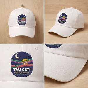 Embroidered Tau Ceti Home of Astrophage Hat, Sci-Fi Cap
