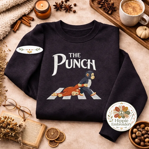 Embroidered The Punch Abbey Road Sweatshirt, Viral Monkey Top