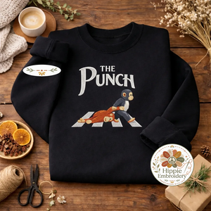Embroidered The Punch Abbey Road Sweatshirt, Viral Monkey Top