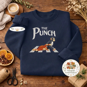 Embroidered The Punch Abbey Road Sweatshirt, Viral Monkey Top