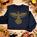 Embroidered Thunderbird Sweatshirt, Indigenous Native Symbol Crew