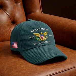 Embroidered US 250th Anniversary Hat, 1776-2026 USA Cap