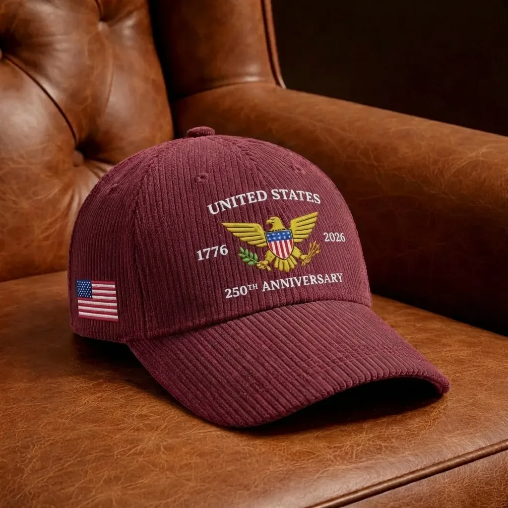 Embroidered US 250th Anniversary Hat, 1776-2026 USA Cap