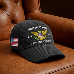 Embroidered US 250th Anniversary Hat, 1776-2026 USA Cap