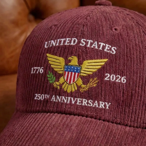 Embroidered US 250th Anniversary Hat, 1776-2026 USA Cap