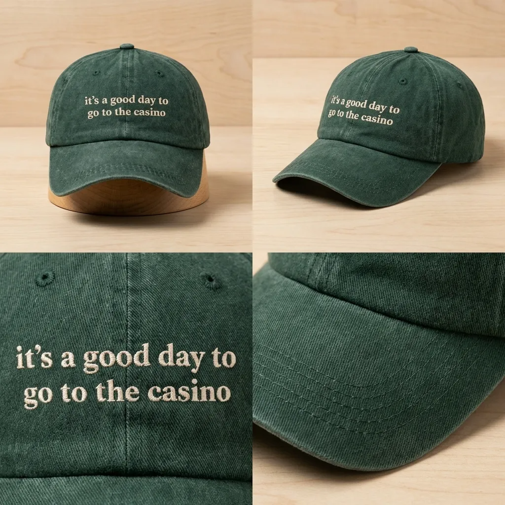 Good Day To Go To Casino Embroidered Hat, Lucky Cap