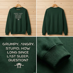 Grumpy Rocky Quote Embroidered Sweatshirt, Sci-Fi Bookish Shirt
