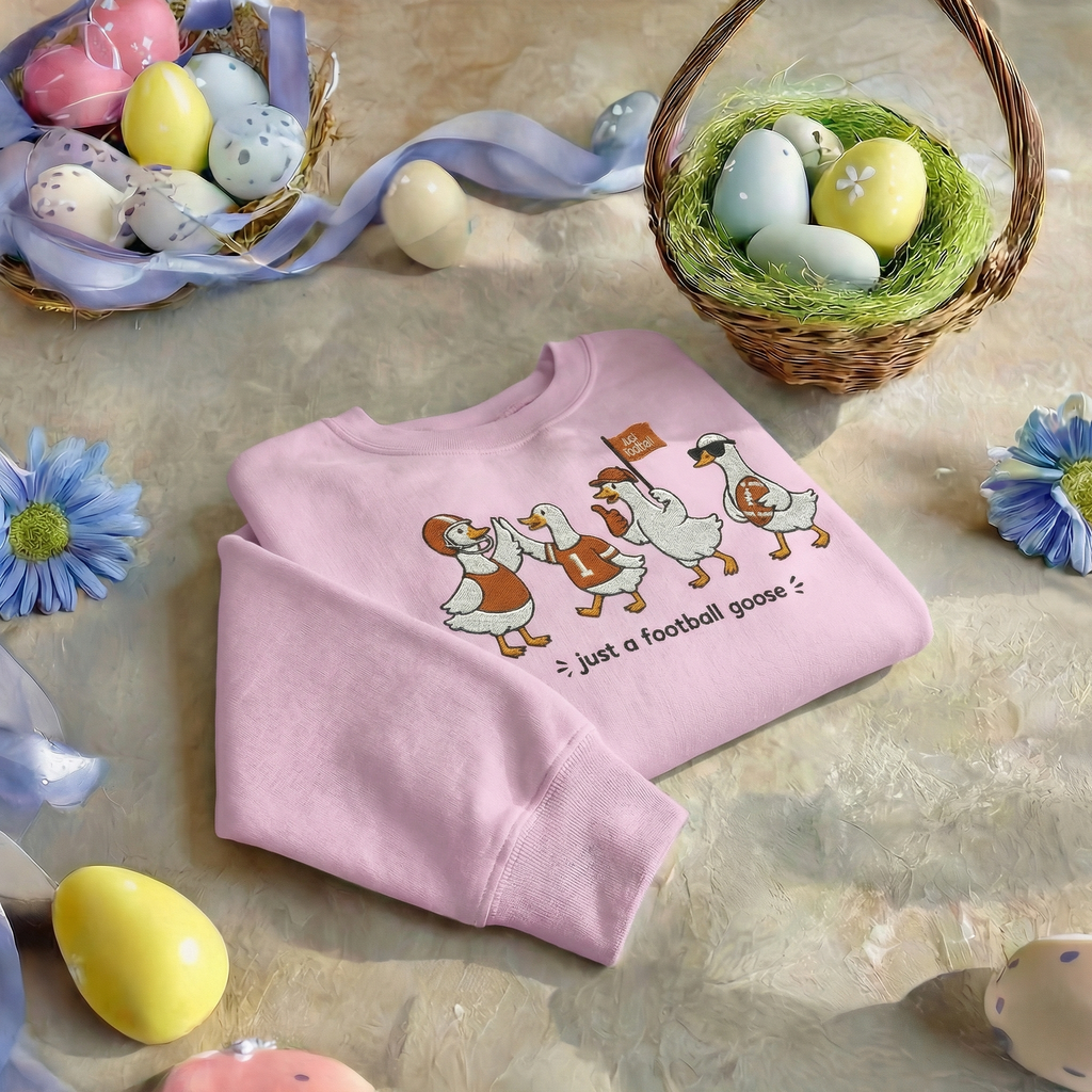 Just a Football Goose Embroidered Sweatshirt, Game Day Top