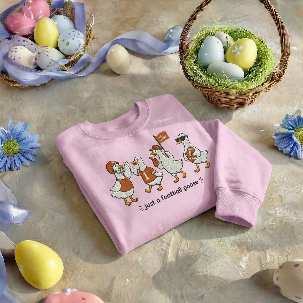 Just a Football Goose Embroidered Sweatshirt, Game Day Top
