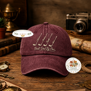 Personalized Best Dad By Par Embroidered Cap, Golf Dad Hat